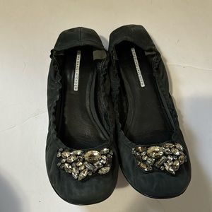Vera Wang Lavender jewel flats